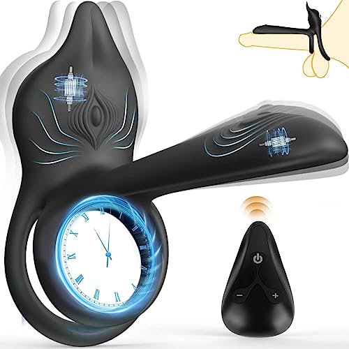 Vibrating Cock Ring, 3 in 1 Sex Toys for Couples with 10 Vibration Modes Penis Ring Vibrators, Male Cock Rings Sex Toys4couples Men & Women G-Spot & Clitoral Stimulator with Remote Control