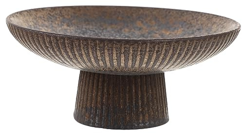 HEMOTON Coupe à Fruits sur Pied en Porcelaine, Plateau Dessert Vintage | Table Quotidienne ou Fête, Forme Simple et Élégante, Usage Familial Garçon et Filles