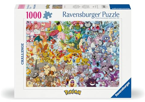 Ravensburger - Puzzle 1000 Pezzi Pokemon Challenge​ | Puzzle Per Adulti E Tutta La Famiglie | Dimensione Di 70x50 Cm | Regalo Adulti | Regali Natale