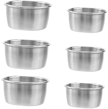 LIFKOME 6pièces Lot De Coupelles à Sauce Acier Inoxydable Petits Bols Pour Condiments Et Trempettes Set Petites Moyennes Adapté Pour Sauce Ketchup Moutarde Et Assaisonnements