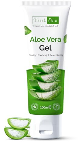 100ml Aloe Vera Gel Tube - 99% Naturally Bio-Active Aloe Vera - Cruelty-Free and Vegan - Cooling, Soothing and Moisturising for All Skin Types