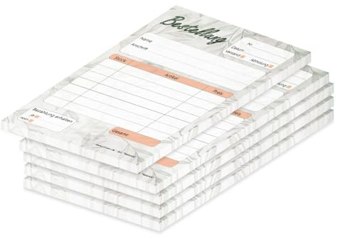 PRICARO Bestellannahmeblock Naturals, A6, 5 Stück