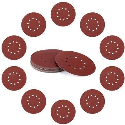 35 Stück Schleifscheiben 225mm Klett,Schleifpapier 10 Loch Körnungen 120 für Trockenbauschleifer Schleifgiraffe Langhalsschleifer Schleifen