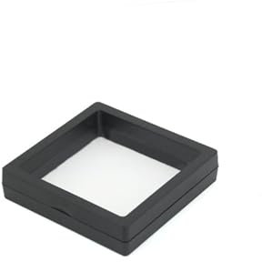 WJLYDM 3 stücke Ohrringe Lagerung Box Schutz Film Transparent Display Armband Halskette Box Anti-Oxidation Schmuck PE Film Suspension Box(11cmx11cm,Black)
