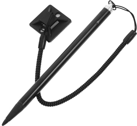 Angoily Stylus Stifte 3 Stück-Pack aus Aluminium und ABS mit Federseil und Halterung Schwarz für Resistive Touchscreens für Navigationssysteme und POS Maschinen