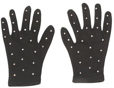 ＡＷＨＡＯ Eiskunstlauf Handschuhe, Winterhandschuhe, Strass Dekorationen, Tanzhandschuhe für Eiskunstlauf Wettbewerbe