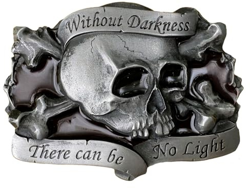 DRAGON DESIGNS TANSIDE LTD. Gürtelschnalle Totenkopf & Knochen Pirat ohne Dunkelheit in Geschenkbox, mehrfarbig, Einheitsgröße