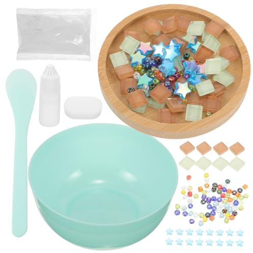 Operitacx Sottobicchieri in bambù e Inserti in Spugna e Resistente per Uso Domestico e Ristorante Kit Fai da Te per Personalizzazione Creativa