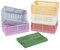 6 Boîtes Pliables Miniatures - Boîte Pliante Résistante - 15 x 10 x 1.5-6 cm - Plastique - Empilable - Rangement pour Cuisine, Salle de Bain, Bureau, Chambre (Vert, Bleu, Jaune, Rose, Blanc)