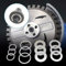 Set of 10 Silver Reducer Rings to Modify Internal Diameters on Different Types of Saws (22-16)