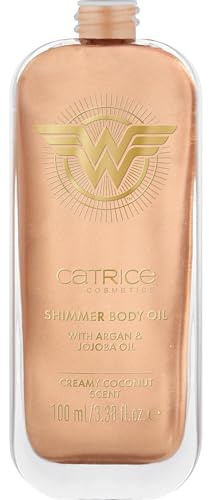 Catrice Wonder Woman Shimmer Body Oil, Nr. 010, Orange, feuchtigkeitsspendend, mit Ölen, strahlend frisch, schimmernd, vegan, ohne Mikroplastikpartikel, glutenfrei, ohne Parabene, 1er Pack (100ml)