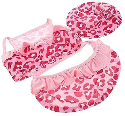 Mikikit Traje de Baño para Mascotas Rosa, 1 Juego, Fibra Elástica