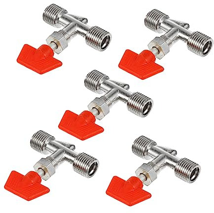 VILLCASE 5pcs Thread Air Compressor Valve Ball Valve for Cleaning Air Compressor Accessories Extenders Easy Operation