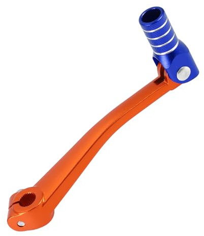Motoforti Palanca De Cambio Plegable Para Moto Para Bosuer 125 Pedal De Aleación De Aluminio Palanca Naranja Cabeza Azul Con Anillo Plateado