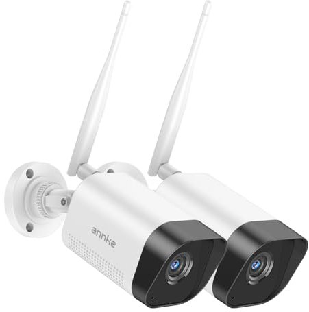 ANNKE 4K/8MP Telecamera WiFi Esterno Senza Fili, Rilevamento Movimento PIR, Audio a 2 Vie, Visione Notturna IR 30 metri, Compatibile con ANNKE 4CH/10CH/16CH Kit Videosorveglianza WiFi