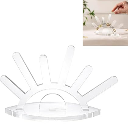 JFangZHZH Soporte para Anillos,Organizador de Anillos,Porta Joyas de Acrílico,Organizador de Joyas,Accesorios para Joyería,para Expositores para Escaparates de Dedos para Tiendas