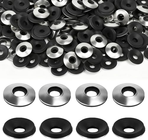 FuxFuis 240 PCS Rondelles d'Étanchéité EPDM en Acier Inoxydable Rondelle Caoutchouc Étanchéité M6.3x16mm Rondelles Etanche pour Vis Toiture Rondelle Etancheite Neoprene pour Vis Autoperceuses