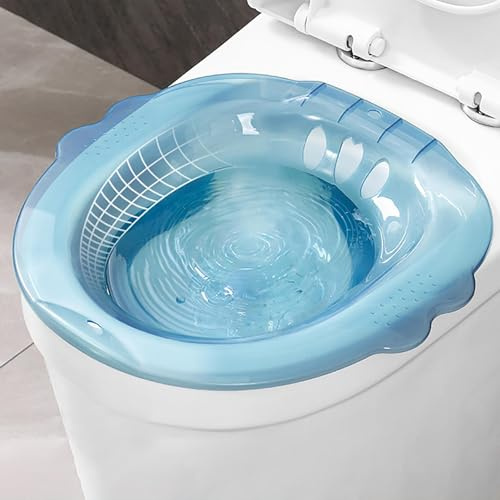 Sitzbad Über Der Toilette, Tragbares Bidet, Anti-überlauf, Großes Fassungsvermögen, Bidet-aufsatz Für Hämorrhoiden, Nach Der Geburt, Private Pflege, Toiletten-bidet, Reise-bidet (Blau)