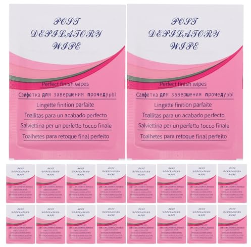 CTIRCHIU Lingettes Nettoyantes Post-épilation 50 Pcs Taille Standard Élimination Cire Portables Femmes Soin Peau Sensible Apaisant Usage Après Épilation