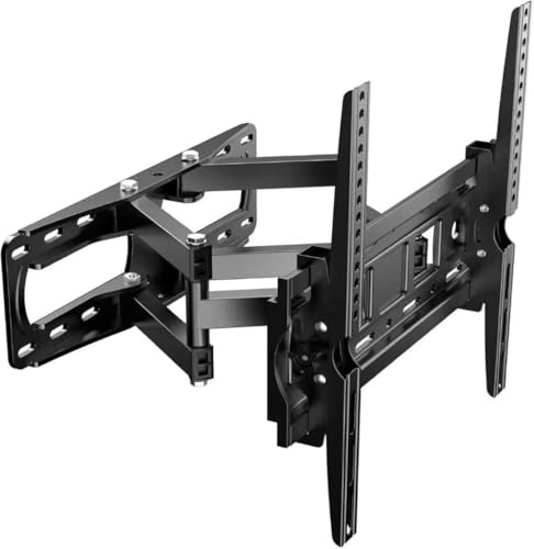 Linhedai TV Wall Mount for 26-70 Inch Flat & Curved TVs, Wall Mount Bracket with Dual Articulating Arms, Swivel, Tilt, Articulating Swivel Extension Tilting Leveling Max VESA 400x400mm, up to 99lbs
