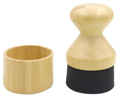 Aplicador de aceite para tabla de cortar con tapa, cepillo aplicador de cera con mango de bambú, esponja acondicionador de bloque, cepillo de aceite para espátula de madera, cuchara y utensilios de