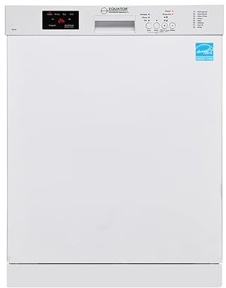 Equator24 Built in Dishwasher 14 Place Setting Wine Rack 8 Wash FAST 50 Delay1/2Load 110V E-Star ADA in White
