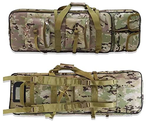 XVBVS Waffentasche Langer Gewehrkoffer, Weiche Transportkoffer für Schusswaffen, Robuster Gewehrrucksack Taktische Range Bag, Verstellbare Karabiner-Airsoft-Waffentasche mit Schultergurt