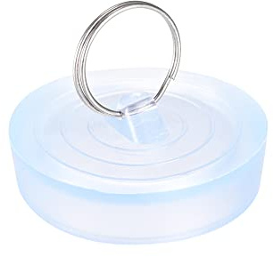 sourcing map Abflussstopfen Gummi Klar 50-52mm mit Haken für Küche Bad