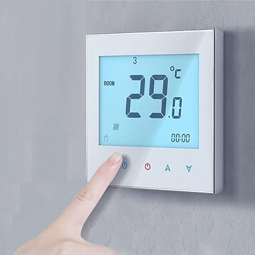 Ailgely Digital Thermostat, Intelligente Wandthermostat, 5A 110-230 V Raumthermostat, Wöchentlich Programmierbares, LCD-Display Touchscreen, Wasser Heizung Thermostat, Raumtemperaturregler