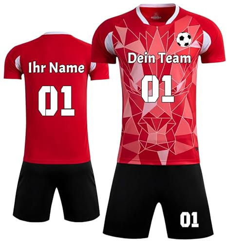 Benutzerdefiniert Trikot Männer Jungen Personalisierte Fußballtrikots mit Nummer Name Team Logo Fußball Trikot fußball Geschenke für Jungs