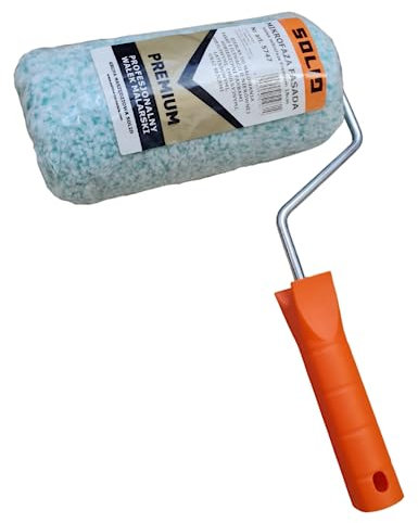 Solid® 18cm Mikrofaza Fasada Professional Premium Paint Roller and Roller Handle All Paints Rough Surfaces