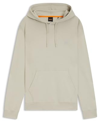 BOSS Mens Logo Patch Hoodie Light Beige L