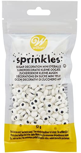 Wilton Mini Yeux en Sucre 57 g : Décorations en Sucre pour Cupcakes, Cake Pops, Gâteaux et Autres Pâtisseries – Environ 375 Pièces