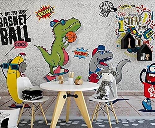 Papel tapiz 3D Mural de animales de dibujos animados Fondo de habitación para niños pared sala de estar dormit Decoración Fotomural Sala De Estar Pared Pintado Papel Tapiz No Tejido-430cm×300cm