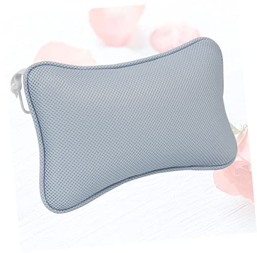 SOLUSTRE Badewannenkissen Nackenstützkissen Mesh Atmungsaktivem Material Und Saugnäpfen Ergonomisches Kopf Schultermotiv Passend Für Standard-badewannen Blau
