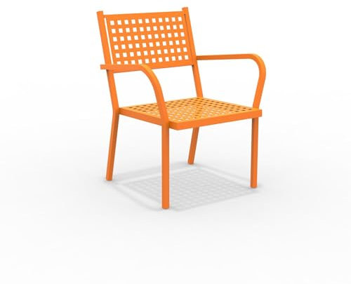 Mondo Viro Gartensessel Alice aus Metall, stapelbar, 65 x 63 x 77 cm (Orange, 8)