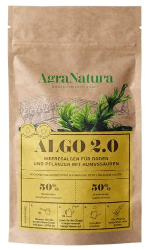 AgraNatura - ALGO 2.0 - Concime Piante Verdi - Fertilizzante di Alghe e Acido Umico - Fertilizzante Piante - Orto - Attivatore Compostaggio - Acceleratore Compostaggio -