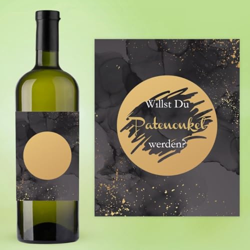 AUFKLEBER SET - Willst Du PATENONKEL werden? Rubbelsticker Gold