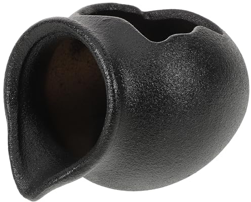 Pond Spitter Ceramic Jug Water Fountain Garden Waterfall Fountain Outdoor Water Feature Planter Plant Flower Pot Jar Backyard Outside Decorations Fish Tank Cave Aquarium Hydroponic Vase (Black)