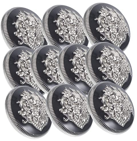 HOODANCOS 10stücke Retro Metallknöpfe Für Kleidung Dekorative Nähschließen Runde Knöpfe Für Jacken Anzüge Und -projekte