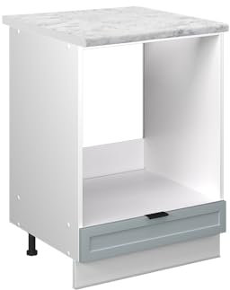 Vicco Herdumbauschrank Fame-Line, Hellblau-grau, 60 cm, AP Marmor, zur Kombination mit weiteren Modulen der Fame-Line Serie