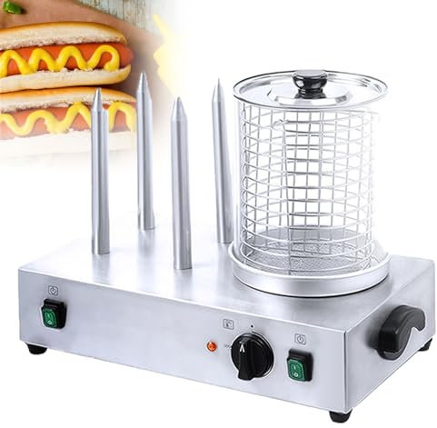 Machine Commerciale, Machine à Hot-Dogs, Chauffe-Petits Pains électrique, cuiseur Vapeur Commercial pour Hot-Dogs, Grille-Pain à Rouleaux pour Hot-Dogs, Machine à saucisses pour la