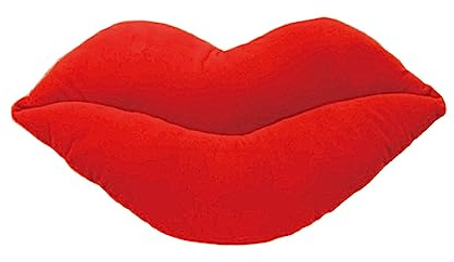 WESIEVYA Lippenkissen Rot Groß aus Plüsch mit PP-Baumwolle-füllung Dekokissen Für Sofa Und Zimmer Bequem Und Formschön