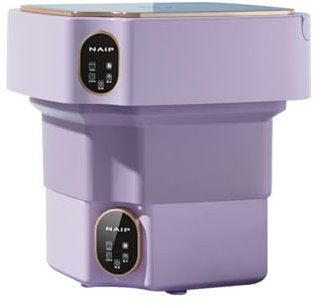 UOEONR Machine à laver portable 12L, Mini machine à laver avec Essorage, Antibactérien lumière bleue, Pour Sous Vêtements, Chaussette, Appartement, Étudiant (Blue) (Purple)