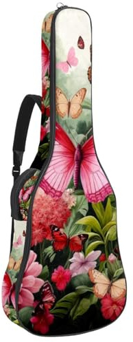 Gepolsterte Gitarrentasche mit Weltraum-Stern-Muster, schützende Akustikgitarre, Gigbag für E-Bass, klassische Gitarre, Multicolor 08, 42.9x16.9x4.7 in, Lässiger Tagesrucksack