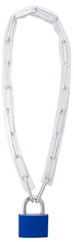 Sterling 460 APL 60cm 4mm Security Chain & Aluminium Padlock, Black