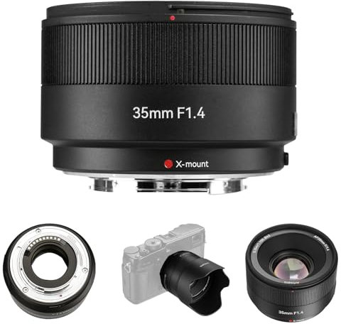 7artisans AF35MM F1.4 autofocus Obiettivo APS-C Luminoso grandangolare Lente,ritratto resistente alle intemperie,Bokeh fotografia creativa,viaggio Fuji x mount X-T5 X-M5 X - T30 II X - Pro3(nero)