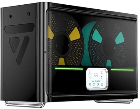 Caja seca de filamento de gran capacidad con pantalla táctil LED, 3 ventiladores integrados para una deshidratación rápida, ideal para almacenamiento de ácido poliláctico (PLA), TPU, PETG, ABS