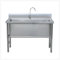 Fregadero de acero inoxidable 304, fregadero de servicio, fregadero comercial, fregadero comercial independiente con compartimento y grifo, fregadero de servicio para lavadero, garaje