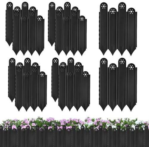 Bordures de Jardin - Bordures pour Pavés,Barrière Décorative De 10 Pièces Protectrice pour Délimiter Et Protéger Pelouse, Terrasse, Allée Pavée, Jardin, Cour Et Espaces Verts
